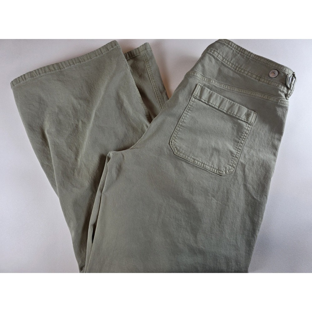 American Eagle Wide Leg Pants Size 14R Light Green Trousers